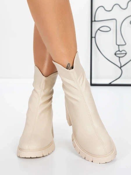 Tavaszi-őszi női csizma 3WL16 Bézs » MeiMall.hu