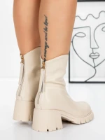 Tavaszi-őszi női csizma 3WL16 Bézs » MeiMall.hu