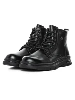 Ghete Barbati din piele naturala WM2630 BLACK | ADVANCER