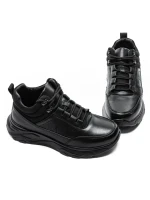 Ghete Barbati din piele naturala M35610 BLACK | ADVANCER