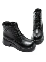 Ghete Dama din piele naturala 5008 BLACK | ADVANCER