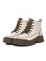 Ghete Dama din piele naturala 6575-8 CREAM | ADVANCER