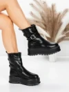 Ghete Dama cu Platforma 5W83 BLACK | MEI