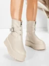 Ghete Dama cu Platforma 5W83 BEIGE | MEI