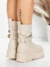 Ghete Dama cu Platforma 5W83 BEIGE | MEI