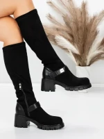 Cizme Dama cu Toc 57WL7 BLACK | MEI