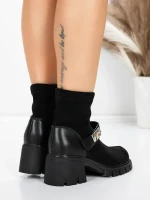 Ghete Dama cu Platforma 57WL8 BLACK | MEI