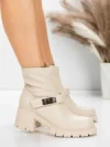 Ghete Dama cu Platforma 57WL8 BEIGE | MEI