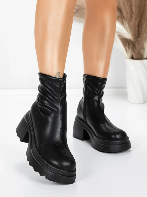 Ghete Dama cu Platforma 57WL10 BLACK | MEI