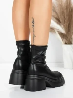 Ghete Dama cu Platforma 57WL10 BLACK | MEI