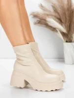 Ghete Dama cu Platforma 57WL10 BEIGE | MEI