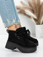 Ghete Dama cu Platforma 5GB3 BLACK | MEI