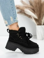 Ghete Dama cu Platforma 5GB3 BLACK | MEI