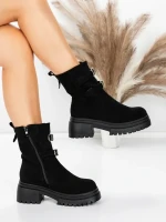 Ghete Dama cu Platforma 5W80 BLACK | MEI