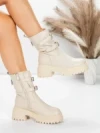 Ghete Dama cu Platforma 5W80 BEIGE | MEI
