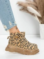 Ghete Dama din piele naturala 58W28 LEOPARD PRINT | PANTOFUL