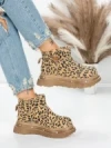 Ghete Dama din piele naturala 58W28 LEOPARD PRINT | PANTOFUL