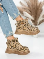 Ghete Dama din piele naturala 58W28 LEOPARD PRINT | PANTOFUL
