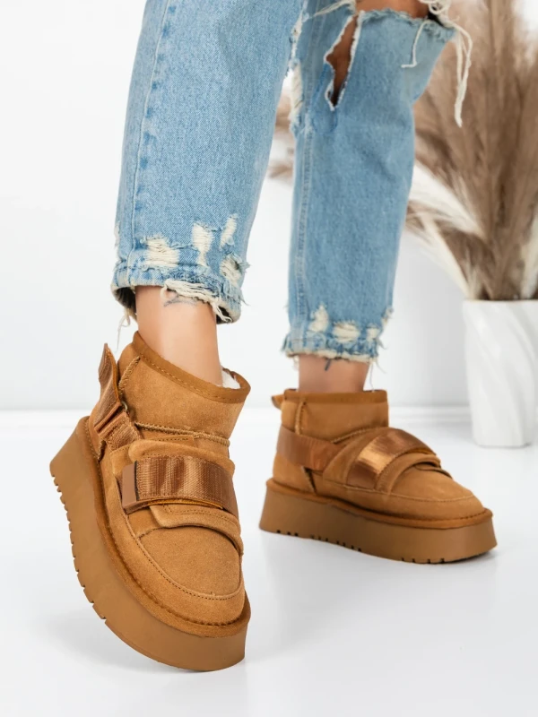 Ghete Dama din piele naturala 3AL76 YELLOW | MEI