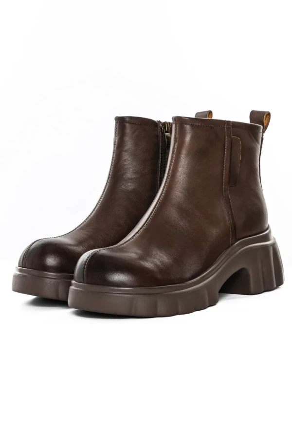 Ghete Dama din piele naturala 82620 COFFEE | ADVANCER