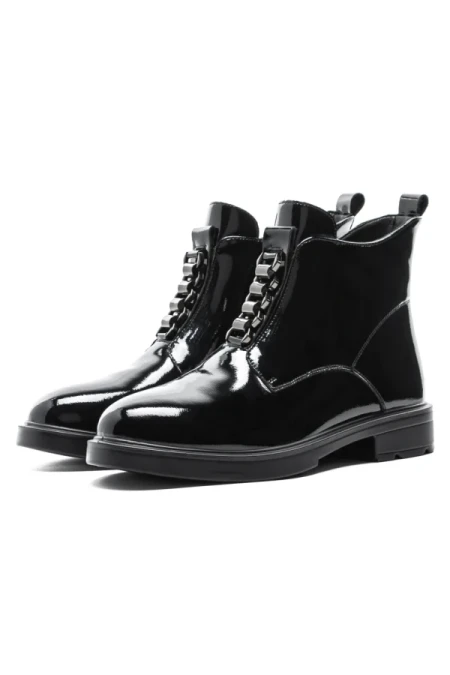 Ghete Dama din piele naturala Q1227-21 BLACK | ADVANCER