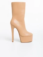 Yoana bézs, női bokacsizma ökológiai bőrből