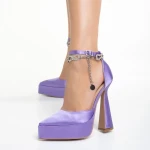 Medeia lila női cipő, textil anyagból készült