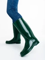 Flaviana zöld csizma tinédzsereknek, gumiból készült