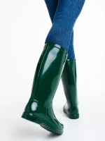Flaviana zöld csizma tinédzsereknek, gumiból készült
