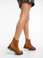 Rosine tevebarna, női bokacsizma ökológiai bőrből