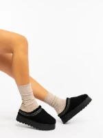 Amaria fekete női papucs textil anyagból