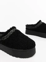 Amaria fekete női papucs textil anyagból