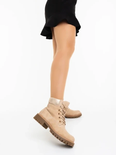 Adesina bézs női bakancs ökológiai bőrből