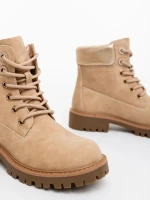 Adesina bézs női bakancs ökológiai bőrből