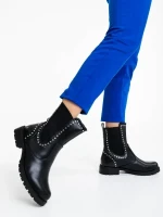 Amara fekete női bokacsizma ökológiai bőrből