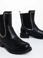 Amara fekete női bokacsizma ökológiai bőrből