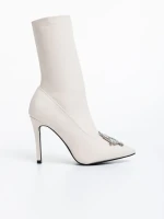 Corissa bézs, női bokacsizma ökológiai bőrből