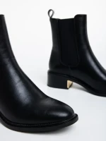 Thyrza fekete, női bokacsizma ökológiai bőrből