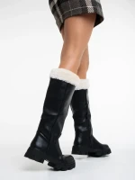 Rhosyn fekete, női csizma ökológiai bőrből