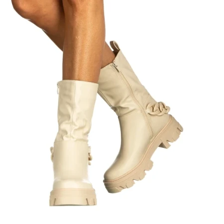 Adelie bézs női csizma