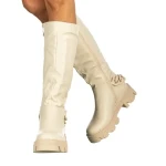 Basma bézs női csizma