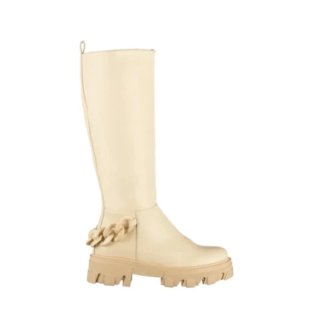 Basma bézs női csizma