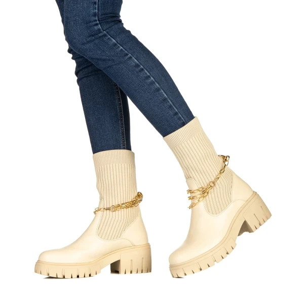 Calysta bézs női csizma