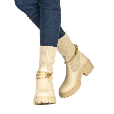 Calysta bézs női csizma