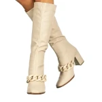 Cassye bézs női csizma