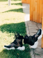 Raniya fekete női sportcipő, műbőrből készült