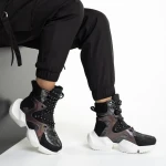 Raniya fekete női sportcipő, műbőrből készült