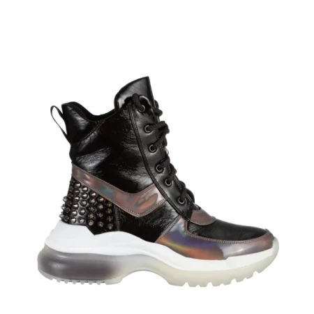 Payal fekete női sportcipő, műbőrből készült