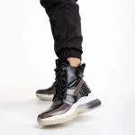 Payal fekete női sportcipő, műbőrből készült