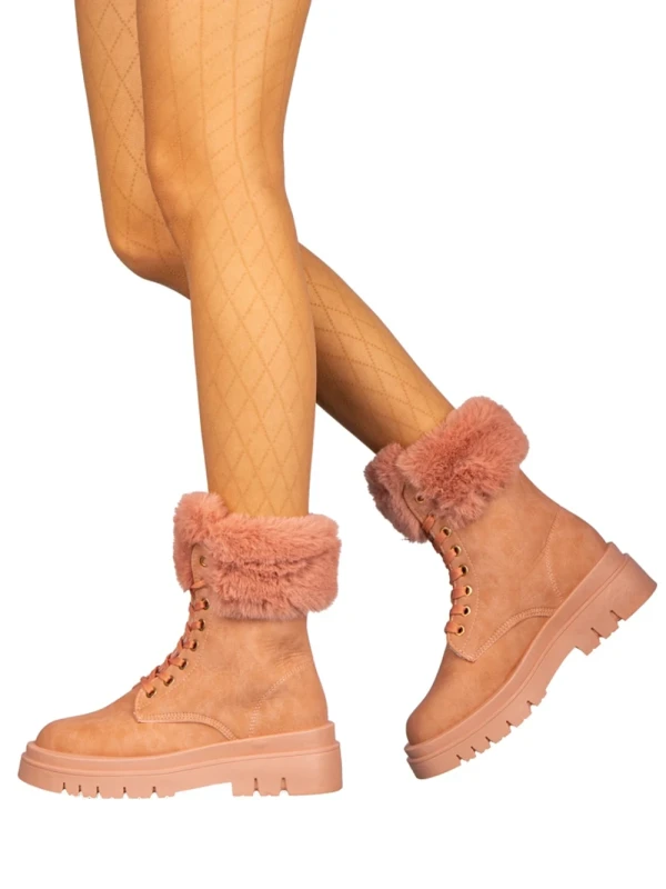 Zeny rózsaszín női bakancs